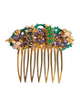 Dolce & Gabbana Gold Brass Crystals Hair Stick Comb