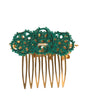 Dolce & Gabbana Gold Brass Crystals Hair Stick Comb