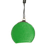 Dolce & Gabbana Green Calfskin Leather Round Logo Hand Mirror Holder