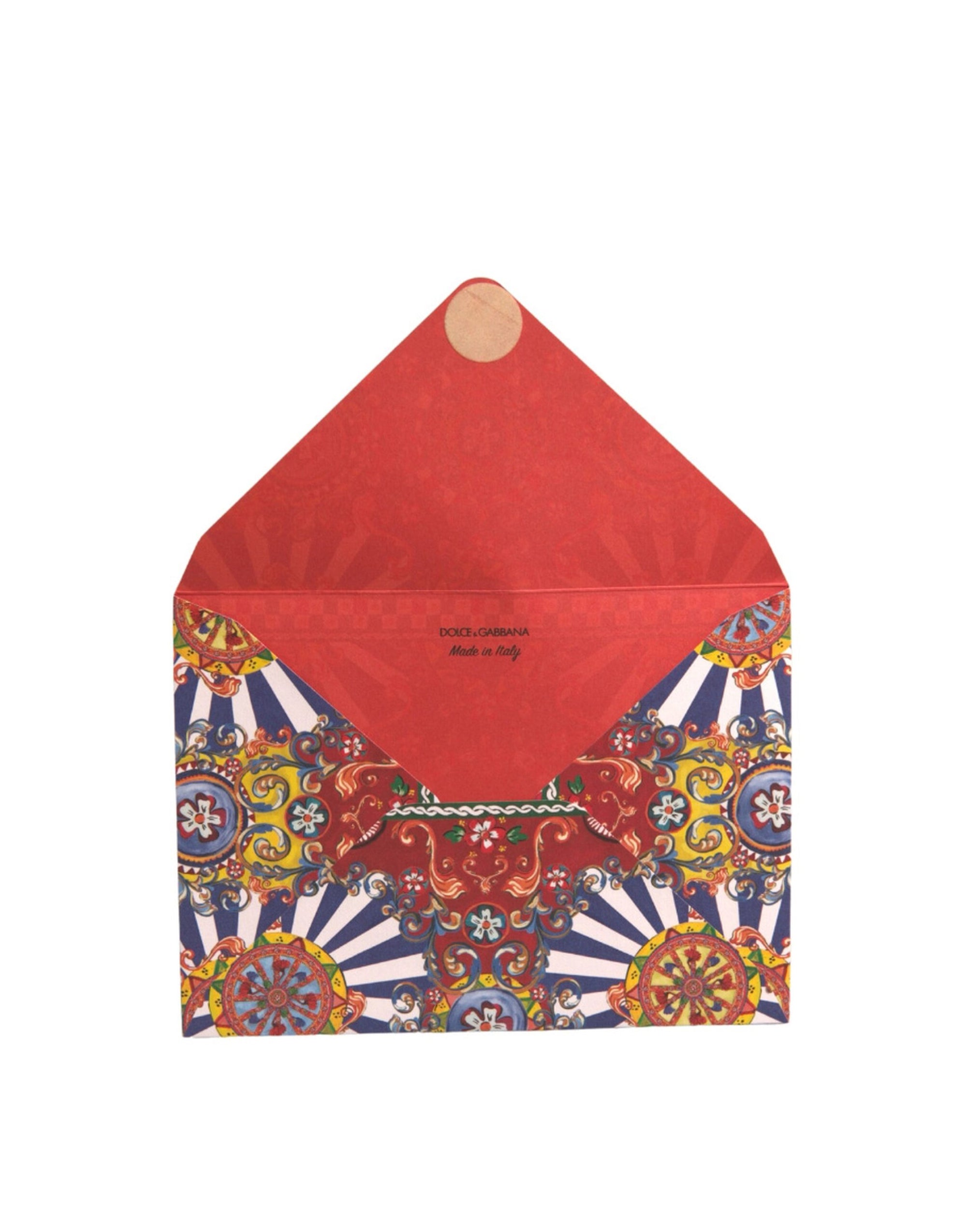 Dolce &amp; Gabbana Porte-carte postale enveloppe Carretto Siciliano multicolore