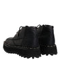 Dolce & Gabbana Black Leather Lace Up Ankle Boots Shoes