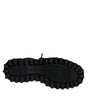 Dolce & Gabbana Black Padded Mid Calf Lace Up Boots Shoes