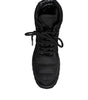Dolce & Gabbana Black Padded Mid Calf Lace Up Boots Shoes