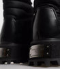 Dolce & Gabbana Black Padded Mid Calf Lace Up Boots Shoes