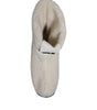 Dolce & Gabbana White Plush Logo Padded Mid Calf Boots Shoes
