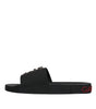 Sandales à enfiler en cuir noir Dolce &amp; Gabbana, chaussures de plage