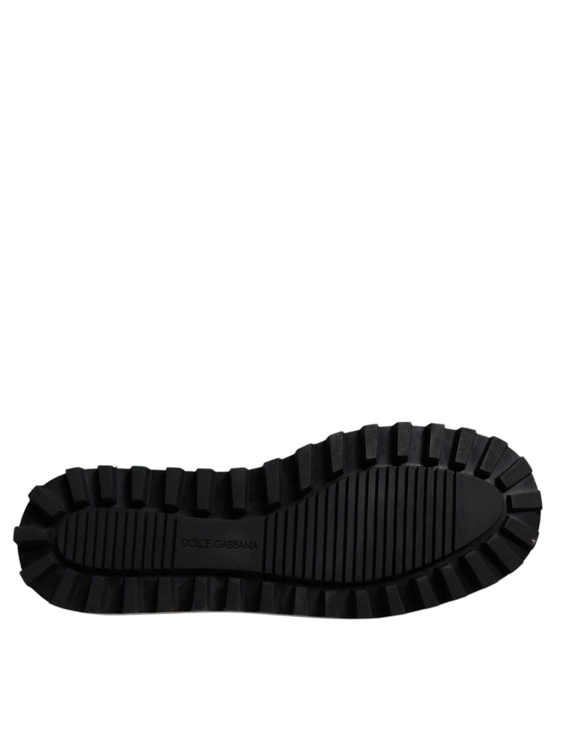 Dolce &amp; Gabbana Black Nylon Quilted Logo Patch Sandals Slides Shoes