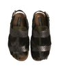 Sandales plates en cuir à poils de gazelle vertes Dolce &amp; Gabbana