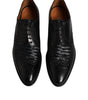 Dolce & Gabbana Black Leather Derby Wingtip Lace Up Formal Dress Shoes