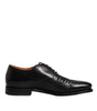 Dolce & Gabbana Black Leather Derby Wingtip Lace Up Formal Dress Shoes