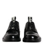 Dolce & Gabbana Black Patent Leather Derby Lace Up Formal Dress Shoes
