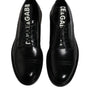 Dolce & Gabbana Black Patent Leather Derby Lace Up Formal Dress Shoes