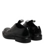 Dolce & Gabbana Black Patent Leather Derby Lace Up Formal Dress Shoes