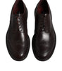 Dolce & Gabbana Brown Leather Derby Wingtip Lace Up Formal Dress Shoes