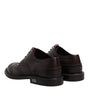 Dolce & Gabbana Brown Leather Derby Wingtip Lace Up Formal Dress Shoes
