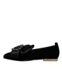 Dolce & Gabbana Black Crystal Flats Men Loafers Dress Shoes