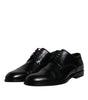 Dolce & Gabbana Black Calfskin Leather Derby Lace Up Formal Dress Shoes