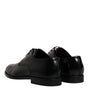 Dolce & Gabbana Black Calfskin Leather Derby Lace Up Formal Dress Shoes