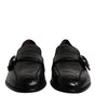 Dolce & Gabbana Black Exotic Leather DG Logo Loafers Formal Dress Shoes