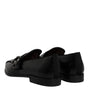 Dolce & Gabbana Black Exotic Leather DG Logo Loafers Formal Dress Shoes