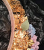 Dolce & Gabbana Gold Crystal Purple Hortensia Headband Crown Diadem
