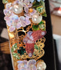 Dolce & Gabbana Gold Crystal Purple Hortensia Headband Crown Diadem
