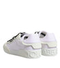 Dolce & Gabbana White Nylon Leather Low Top Sneakers Shoes