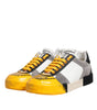 Dolce & Gabbana Multicolor Leather DNA Low Top Sneakers Shoes