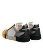 Dolce & Gabbana Multicolor Leather DNA Low Top Sneakers Shoes