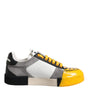 Dolce & Gabbana Multicolor Leather DNA Low Top Sneakers Shoes