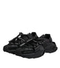 Dolce & Gabbana Black Low Top Space Lace Up Sneakers Shoes