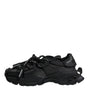 Dolce & Gabbana Black Low Top Space Lace Up Sneakers Shoes