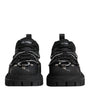 Dolce & Gabbana Black Low Top Lace Up Trekking Sneakers Shoes