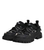 Dolce & Gabbana Black Low Top Lace Up Trekking Sneakers Shoes