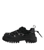 Dolce & Gabbana Black Low Top Lace Up Trekking Sneakers Shoes