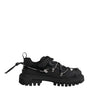 Dolce & Gabbana Black Low Top Lace Up Trekking Sneakers Shoes