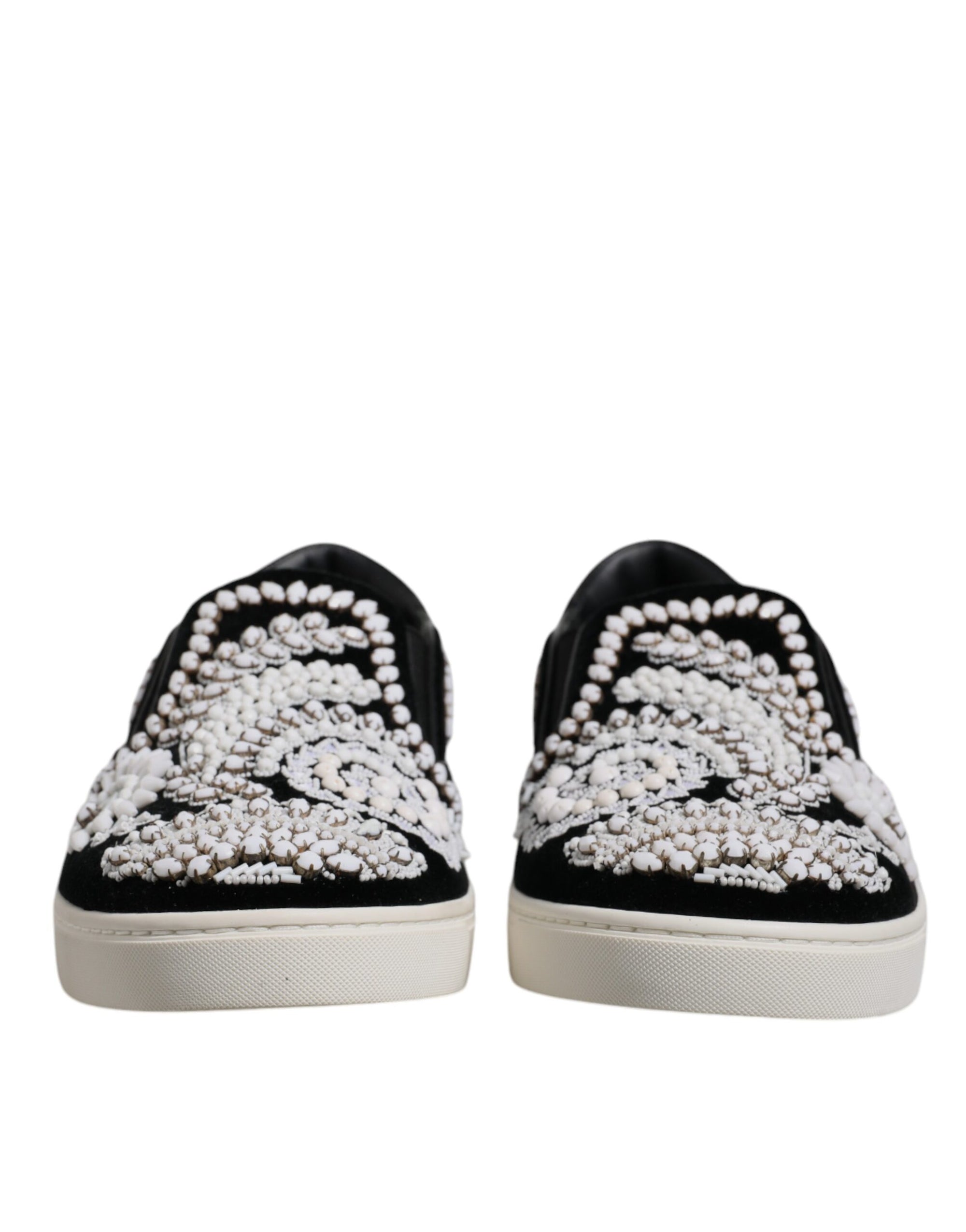 Chaussures à enfiler noires à ornements Dolce &amp; Gabbana pour homme