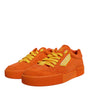 Dolce & Gabbana Orange Miami Leather Low Top Sneakers Shoes
