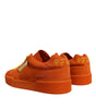 Dolce & Gabbana Orange Miami Leather Low Top Sneakers Shoes