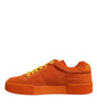 Dolce & Gabbana Orange Miami Leather Low Top Sneakers Shoes