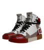 Dolce & Gabbana Multicolor Leather High Top Sneakers Shoes