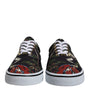 Dolce & Gabbana Black Tropical Print Low Top Sneakers Shoes