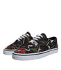 Dolce & Gabbana Black Tropical Print Low Top Sneakers Shoes