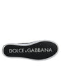Dolce & Gabbana Black Tropical Print Low Top Sneakers Shoes
