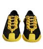 Dolce & Gabbana Black Yellow Low Top NS1 Sneakers Shoes