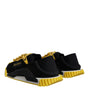 Dolce & Gabbana Black Yellow Low Top NS1 Sneakers Shoes