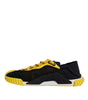 Dolce & Gabbana Black Yellow Low Top NS1 Sneakers Shoes