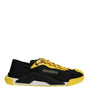 Dolce & Gabbana Black Yellow Low Top NS1 Sneakers Shoes