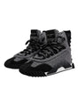 Dolce & Gabbana Gray Black NS1 High Top Boots Sneakers Shoes