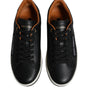 Dolce & Gabbana Black Leather Low Top Men Sneakers Shoes